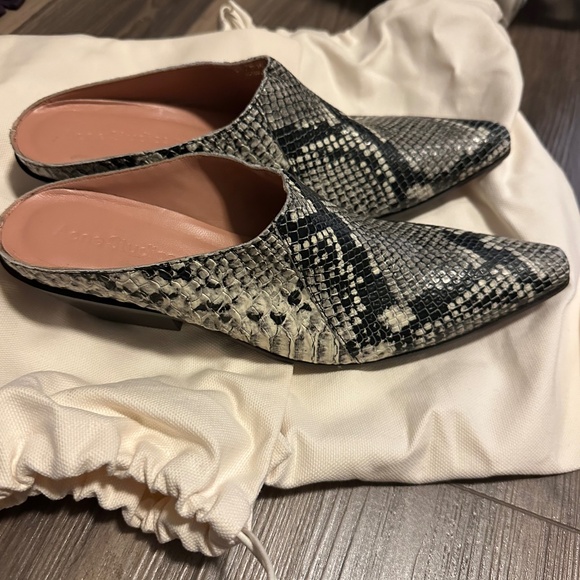 Acne Studios Snakeskin Pointed Mule Size 38 - Picture 1 of 9